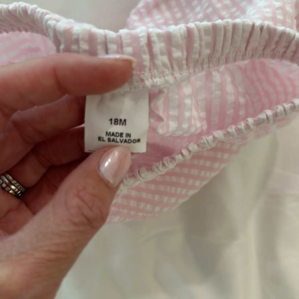 NWOT Florence Eiseman Pastel Seersucker Set Sz 18 mos - Picture 6 of 8